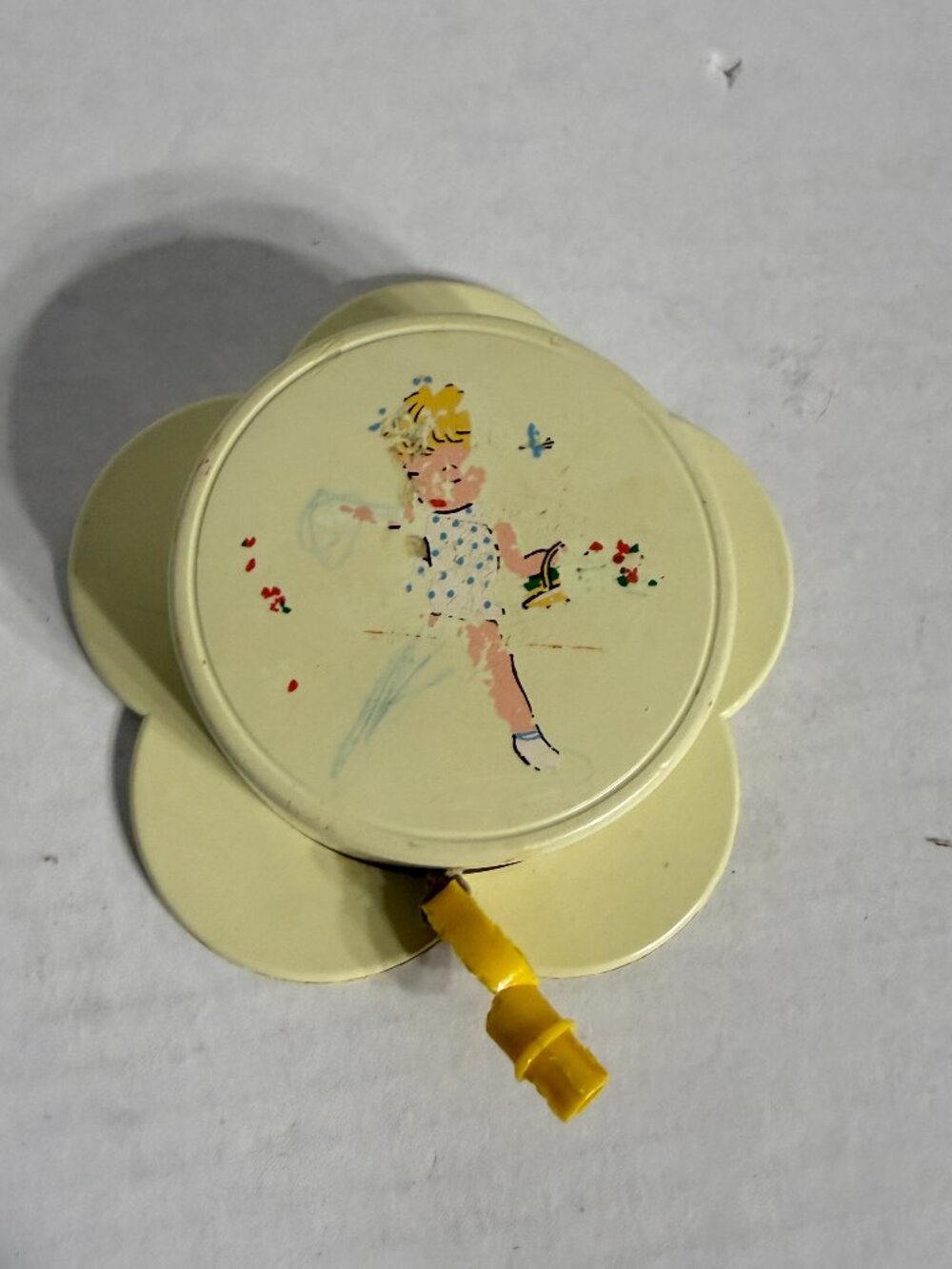Vintage Lullaby Pull String Music Mobile Child Whimsical Made Switzerland Works!